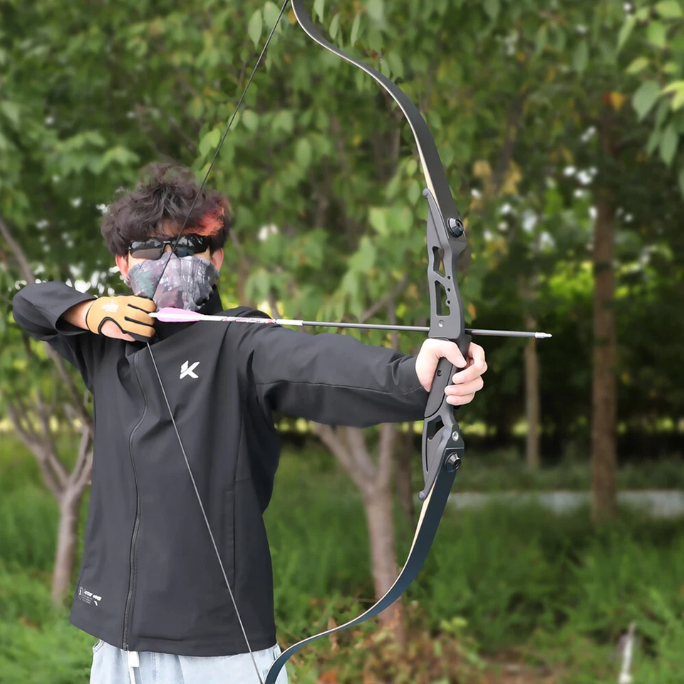 56" Archery Recurve Bow Kit 30-50lbs Takedown PracticeTarget Shooting hunt - Image 3 of 4