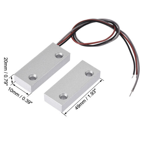 MC-52 NC/NO Alarm Security Rolling Garage Door Contact Magnetic Reed Switch 2Set - Picture 2 of 3