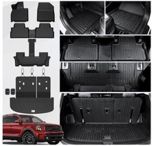 For 2020-2025 Kia Telluride 7/8 Pass. Floor Mats Set w/ Cargo Backrest Mats NEW