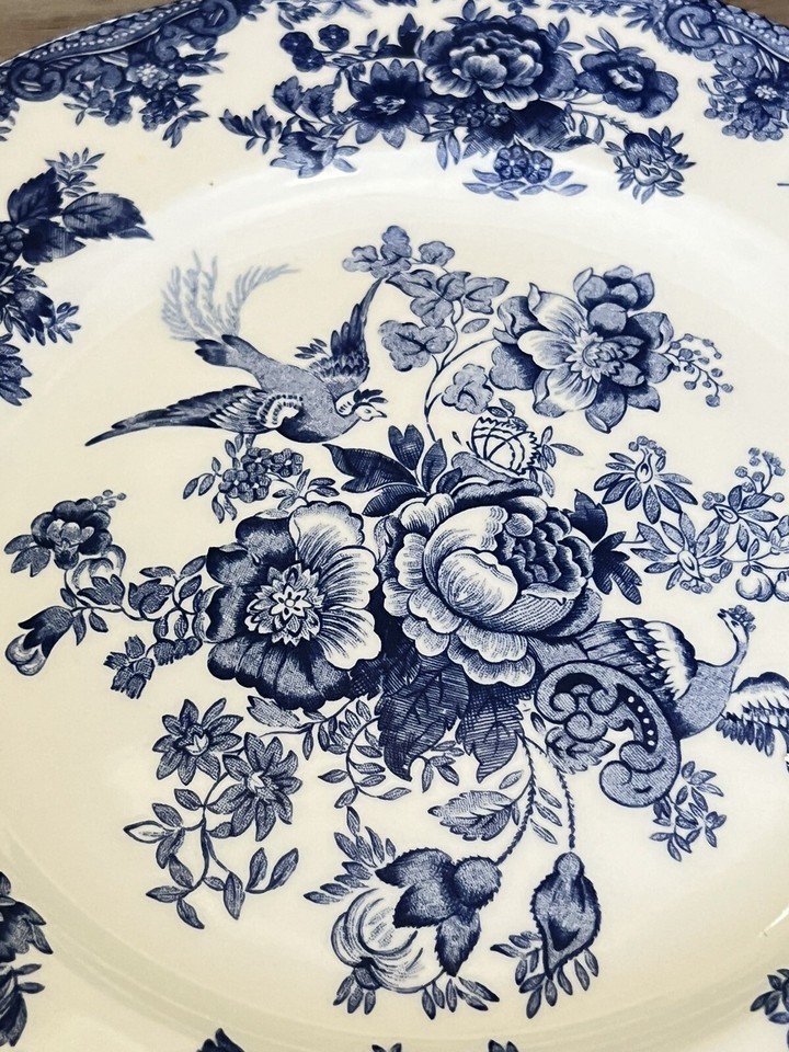 Vintage Johnson Bros Asiatic Pheasant Dinner Plate Blue White 10” England eBay