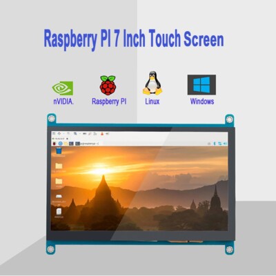 Raspberry Pi 7 Inch IPS Touch Screen Display 1024x600 HD Resolution for DIY