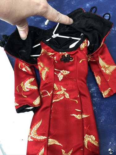 20” Artisan Made Outfit For Cissy Sized Dolls Asian Red Silk Dress JacketSet i53 - Picture 12 of 18