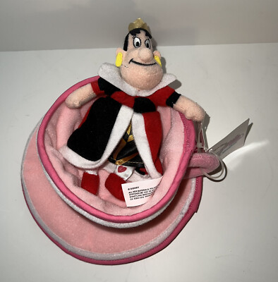 Vintage Disneyland Fantasy Land Queen of Hearts Tea cup Bean Bag Plush Disney