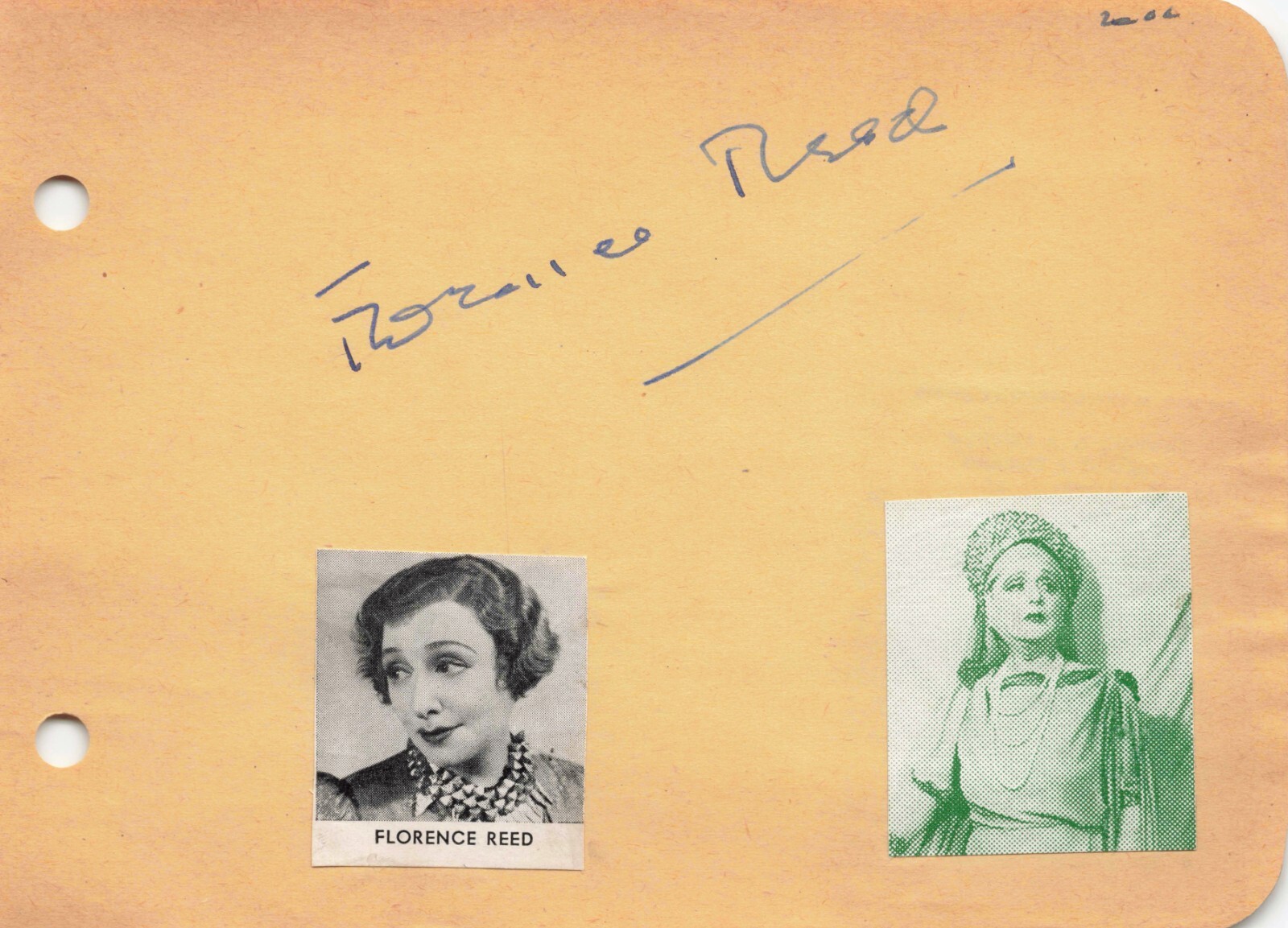Florence Reed Signed Autographed 4.5x6 Album Page 1940s Actor | eBay