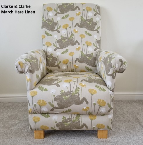 Hound Dogs Fabric Child's Chair Mustard Kids Armchair Boys Girls Ochre Seat Pup - Picture 12 of 24