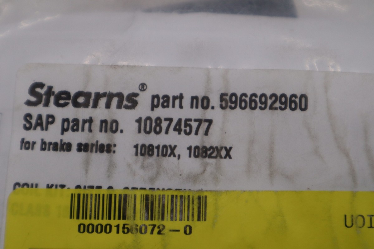 Kit Bobine De Frein STEARNS 596692960 - Neuf, 460V 50/60Hz, Référence G544A, Pour Usage Industriel