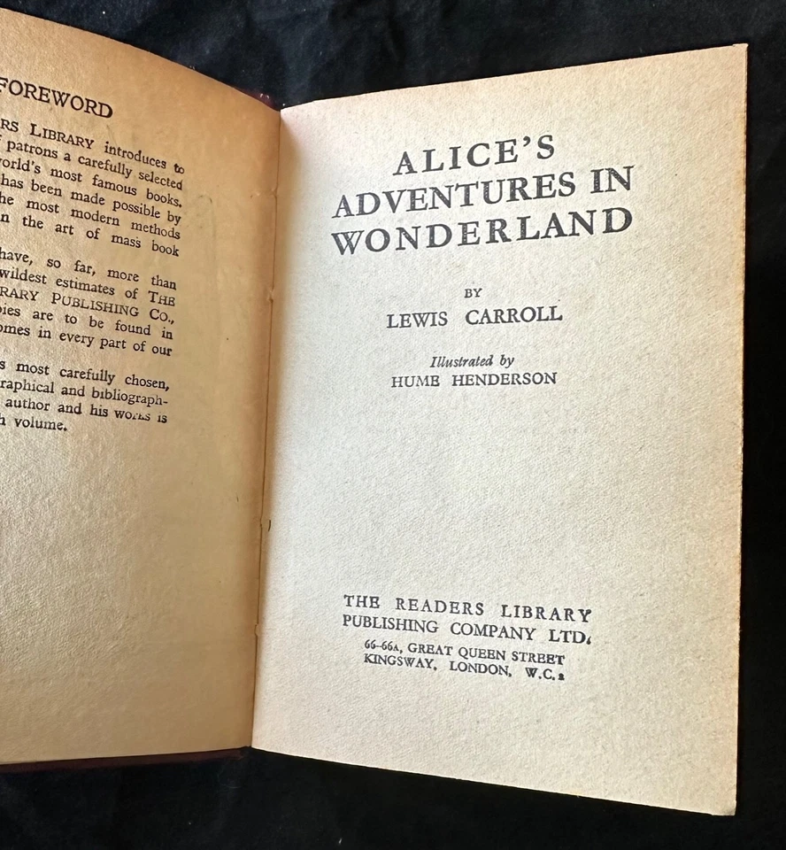 1933 ALICE IN WONDERLAND U. K. Photoplay Lewis Carroll - Hume Henderson NICE DJ! - Image 3 of 4