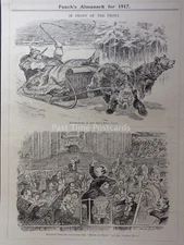 WW1 Almanack 1917 IN THE FRONT - HINDENBURG NEVA NEVA LAND & STRAUSS Cartoon