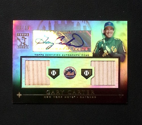2010 Topps Tribute #TADR-GC Gary Carter Autograph Dual Relics #/99