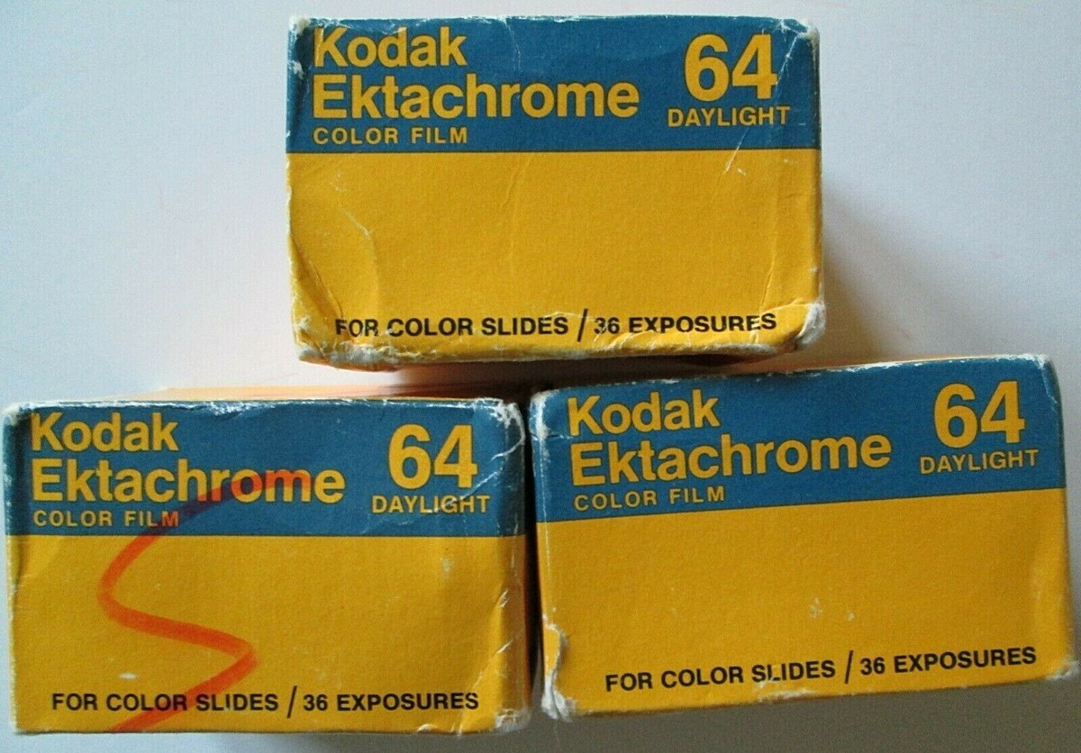 Vintage Kodak Ektachrome ASA 64 Lot of 3 Color Slide Film ER 135