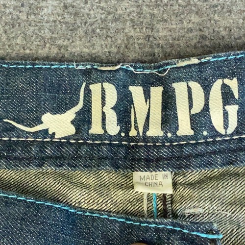 Rampage Button Fly Jeans Womens Size 36 Blue Denim Straight Leg Distressed RMPG - Picture 13 of 19
