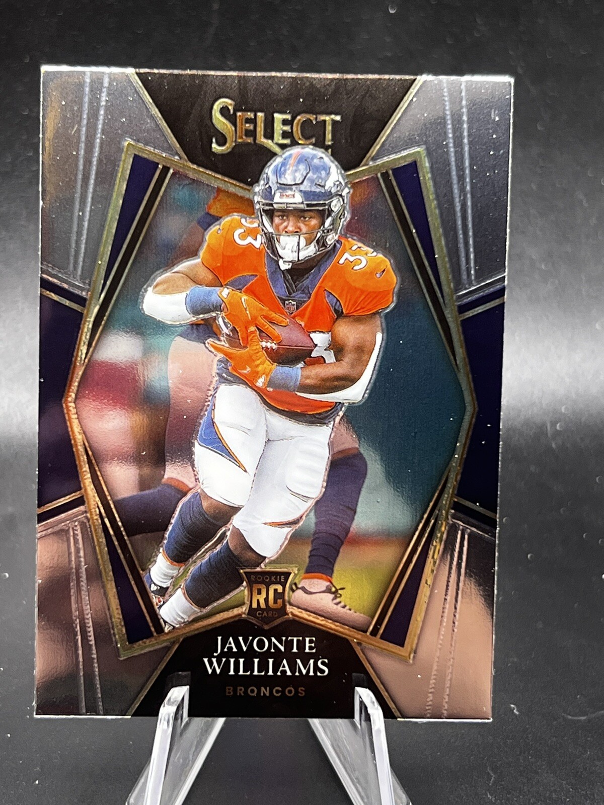 2021 Panini Select Javonte Williams Premier Level Rookie Card RC Broncos #157