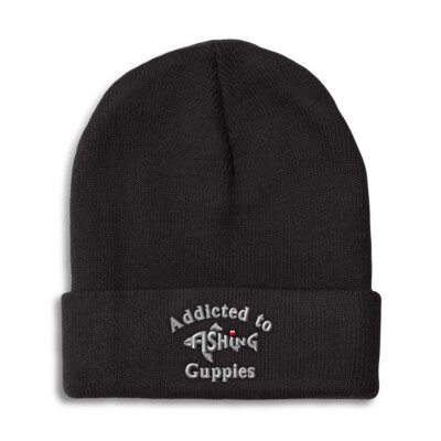 Beanies for Men Addicted to Fishing Guppies Winter Hats for Women Skull Cap