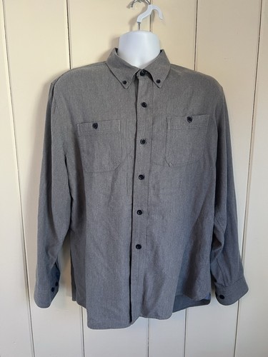 L.L. Bean Slightly Fitted Rangely Button-Down Shirt Gray Men’s L