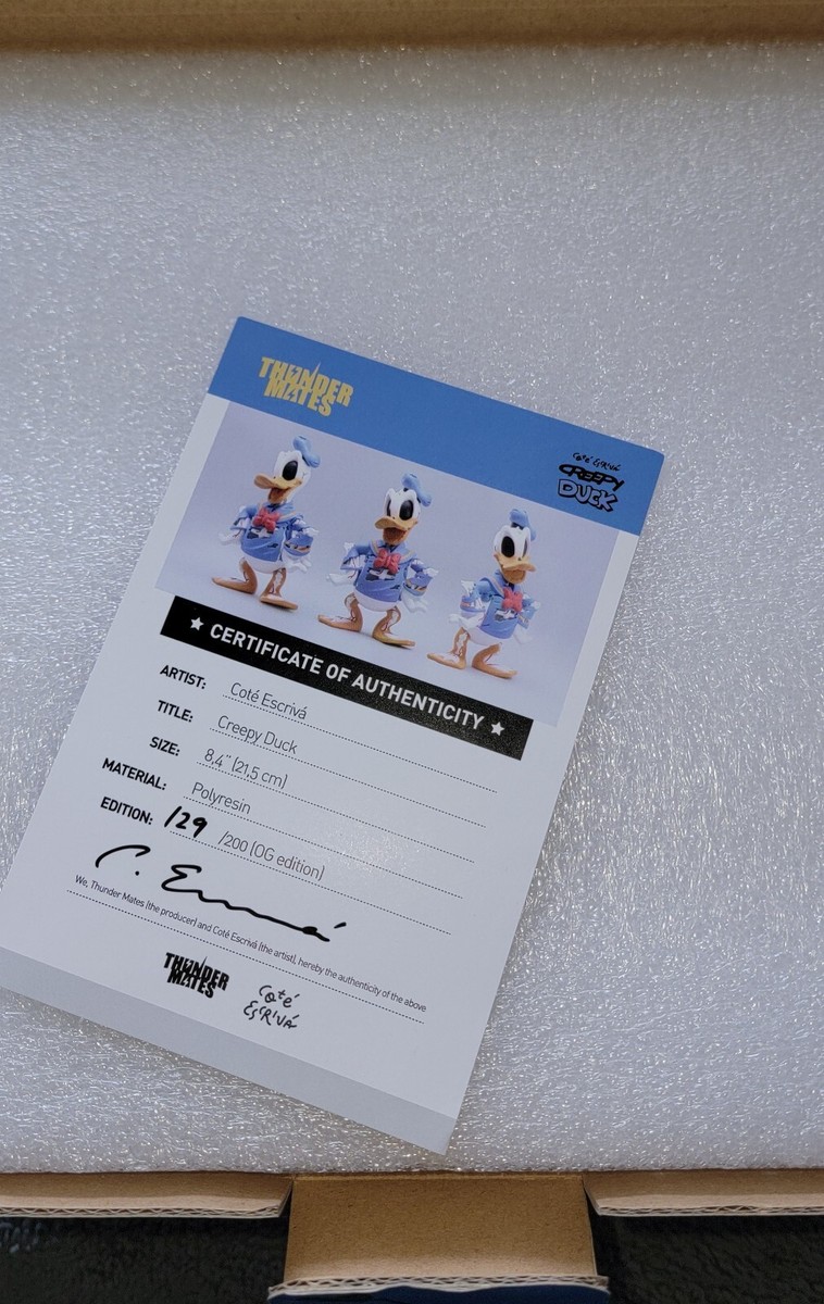 Cote Escriva x Thundermates Creepy Duck ed 129/200 2018 | eBay
