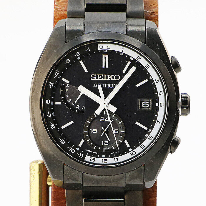 SEIKO Astron SBXY019 Solar Black Titanium Round Analog SEIKO Astron SBXY019 Solar Black Titanium Round Analog
