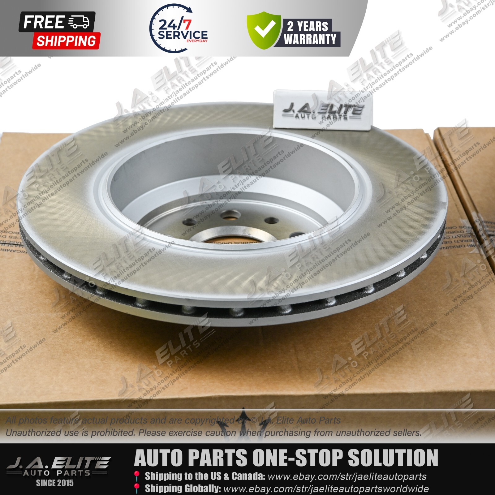 4pcs Front & Rear Brake Rotor Without Holes fit Maserati Ghibli Quattroporte -16