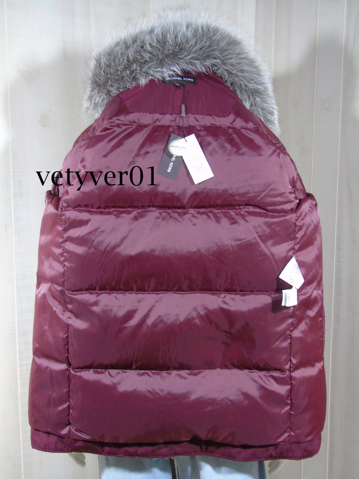 New MICHAEL KORS Weather Engineered Heavyweight Down Fox Fur Trim Hood Parka image 10