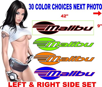 MALIBU BOAT DECAL BOATS DECALS 30 COLOR CHOICES message me for other size option