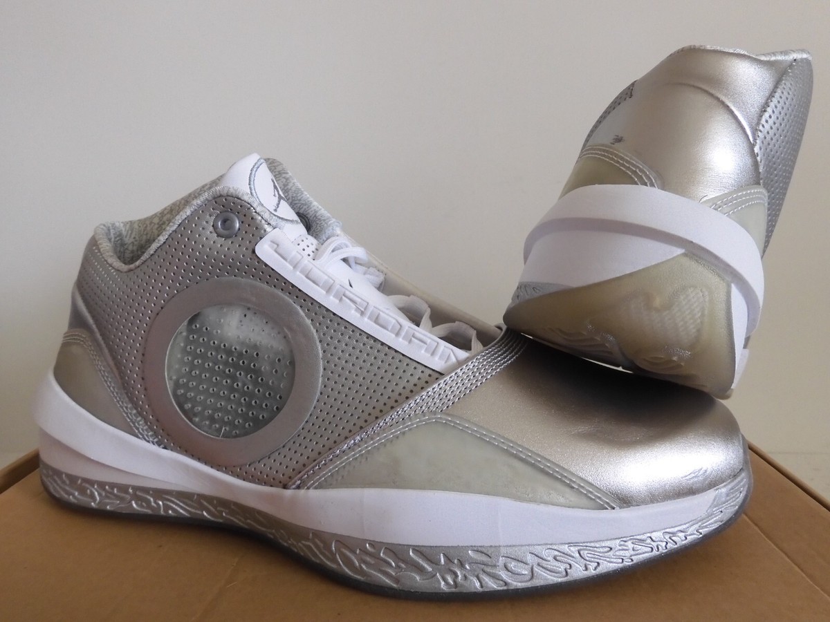 NIKE AIR JORDAN 2010 ANNIVERSARY EDITION METALLIC SILVER-WHT SZ 12