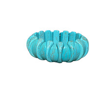 Turquoise Man Made Stone Stretch Bracelet