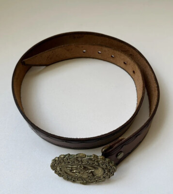 Vintage 1980 Baron Buckles Solid Brass Belt Buckle And