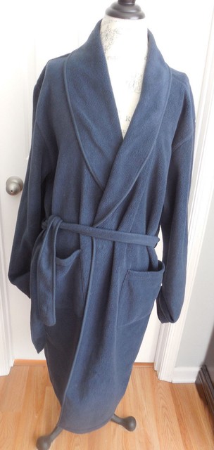 COMFY DEEP BLUE OLD NAVY MEN'S WRAP AROUND ROBE WITH MATCHING TIE IN SIZE S/M | eBay