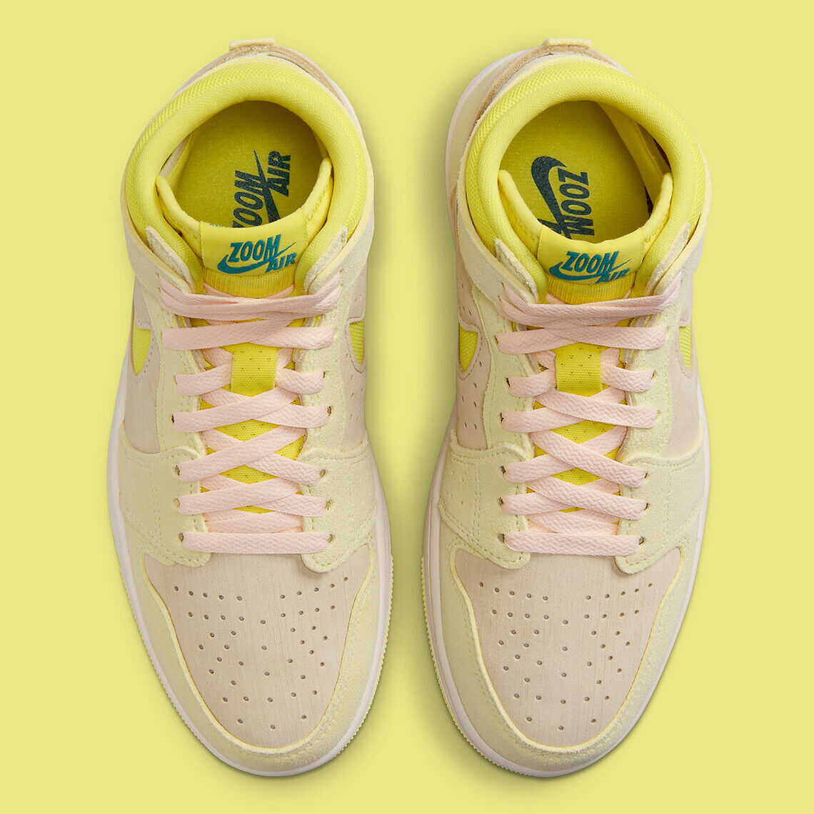 Nike Air Jordan 1 ZOOM AIR ホワイト/イエロー Jordan 1 High Zoom Air CMFT 2 Citron Tint (Women's) - DV1305