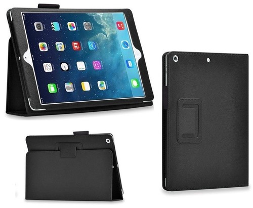 BLACK FLIP LEATHER CASE COVER + SCREEN PROTECTOR FOR APPLE IPAD PRO 10.5" INCH - Picture 2 of 4