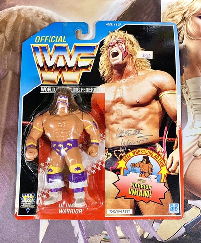 ULTIMATE WARRIOR Hasbro WWF MOC Series 3 RARE Wham...