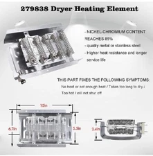 Dryer Heating Element Whirlpool Kenmore Maytag Parts 3403585 High Quality 