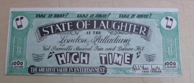 High Time London Palladium Flyer 1946 Jewel & Warriss Tessie O'Shea Nat Jackley