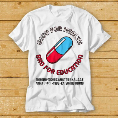 Akira Neo Tokyo Good Health Bad for Education Japanese Anime Manga T-Shirt 1966