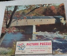1961 Tuco 300 Piece Puzzle Complete Covered Bridge