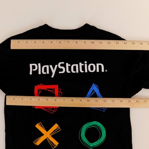 Playstation T-SHIRT Youth L Graphic Controller Buttons Front Controller Back - Foto 4 di 8