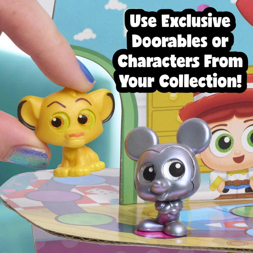 Disney Doorables Unlocked Board Game Toy With 4 Exclusive Figures New/Sealed - Image 4 of 4