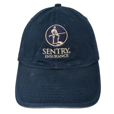 Sentry Insurance Strapback Hat Blue One Size Embroidered Port & Company