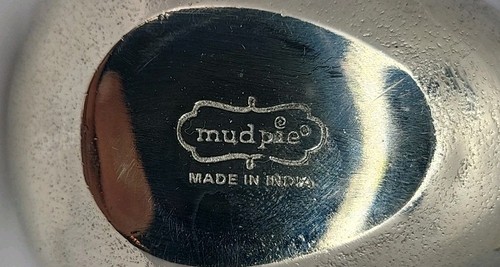 Mudpie Pineapple Pewter Metal Bowl Trinket Dish Gold Silver 4x8 - Picture 5 of 9