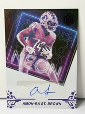2022 Panini Elements Neon Signs Purple NS-AR /50 Amon-Ra St. Brown Auto Lions