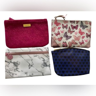 Ipsy Makeup Bags - 4 for $10 - Fuschia, Butterflies, Dark Purple & Marble
