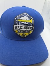 Brass Knucle Brewing Company Blue Trucker Snapback Hat NWOT
