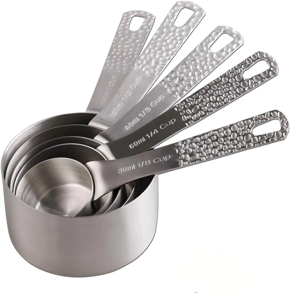 Measuring Cups 5pcs Stainless Steel Measuring Cups Set 18/8 (304) Steel Mater...