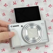 Canon PowerShot SX730 HS Digital Camera Silver 20.3 MP w/Battery Tested