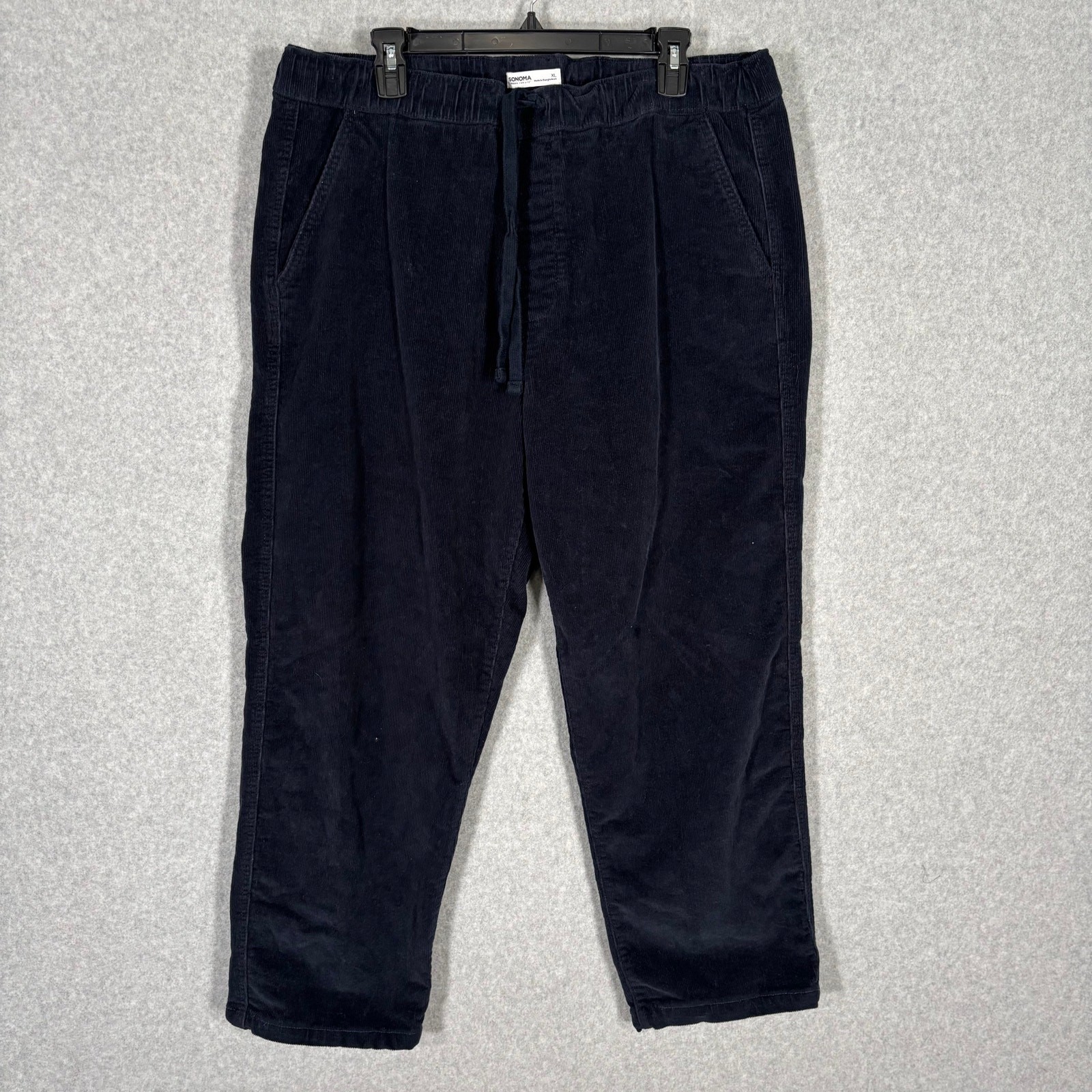 Men's XL Navy Blue Corduroy Straight Fit Sonoma Cabin Pants - GORP Grandpa Academia Style