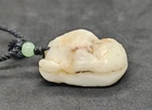 Natural Gobi Desert Agate Pendant - Wind Carved Amulet