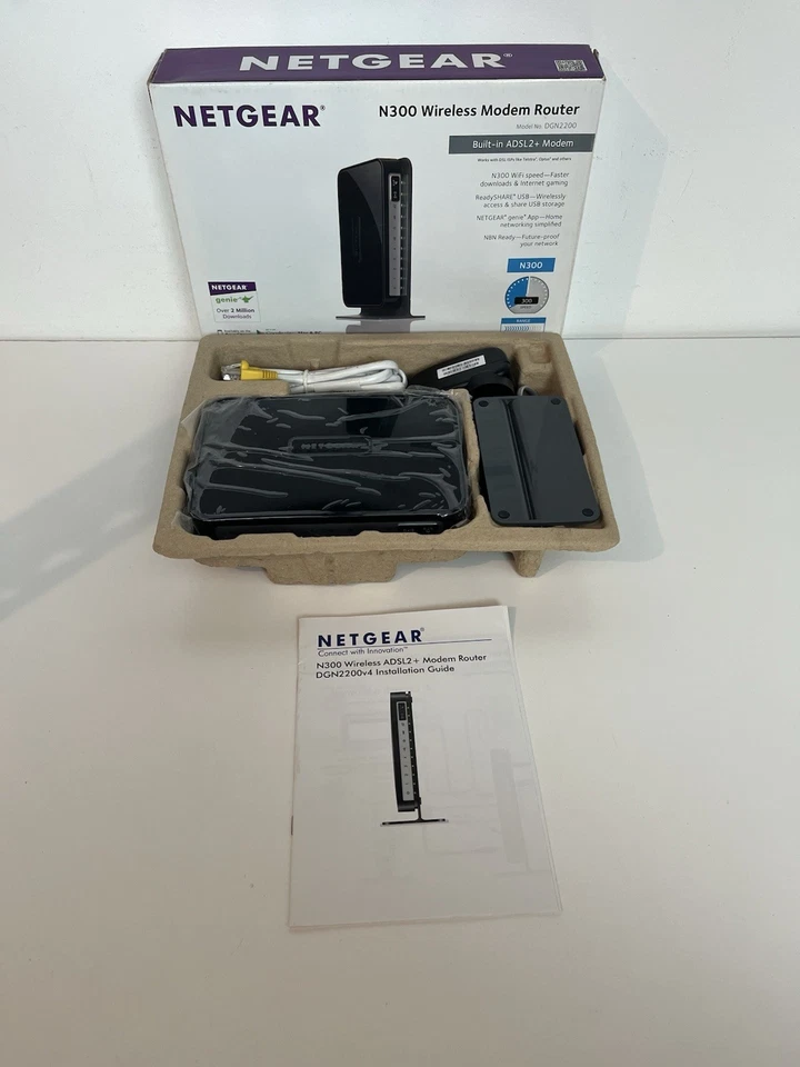 NETGEAR N300 Wireless Gigabit ADSL2+ Modem Router DNG2200 - LIKE NEW! - Image 3 of 3