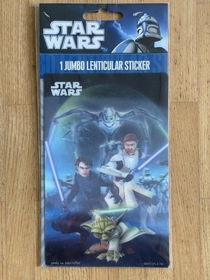 Star Wars Stickerfitti Jumbo 3D Lenticular Sticker aus USA, Clone Wars