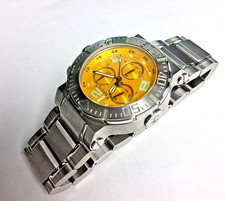 INVICTA RESERVE  MODEL 6149 YELLOW DIAL STEEL CHRONOGRAPH WATCH 46MM