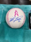 Michael Fulmer Signed OML Breast Cancer Awareness Baseball Tigers