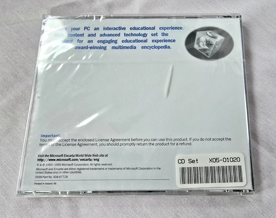Microsoft Encarta Encyclopedia 2000 - Vintage PC CD-ROM - New & Factory Sealed - Image 2 of 2